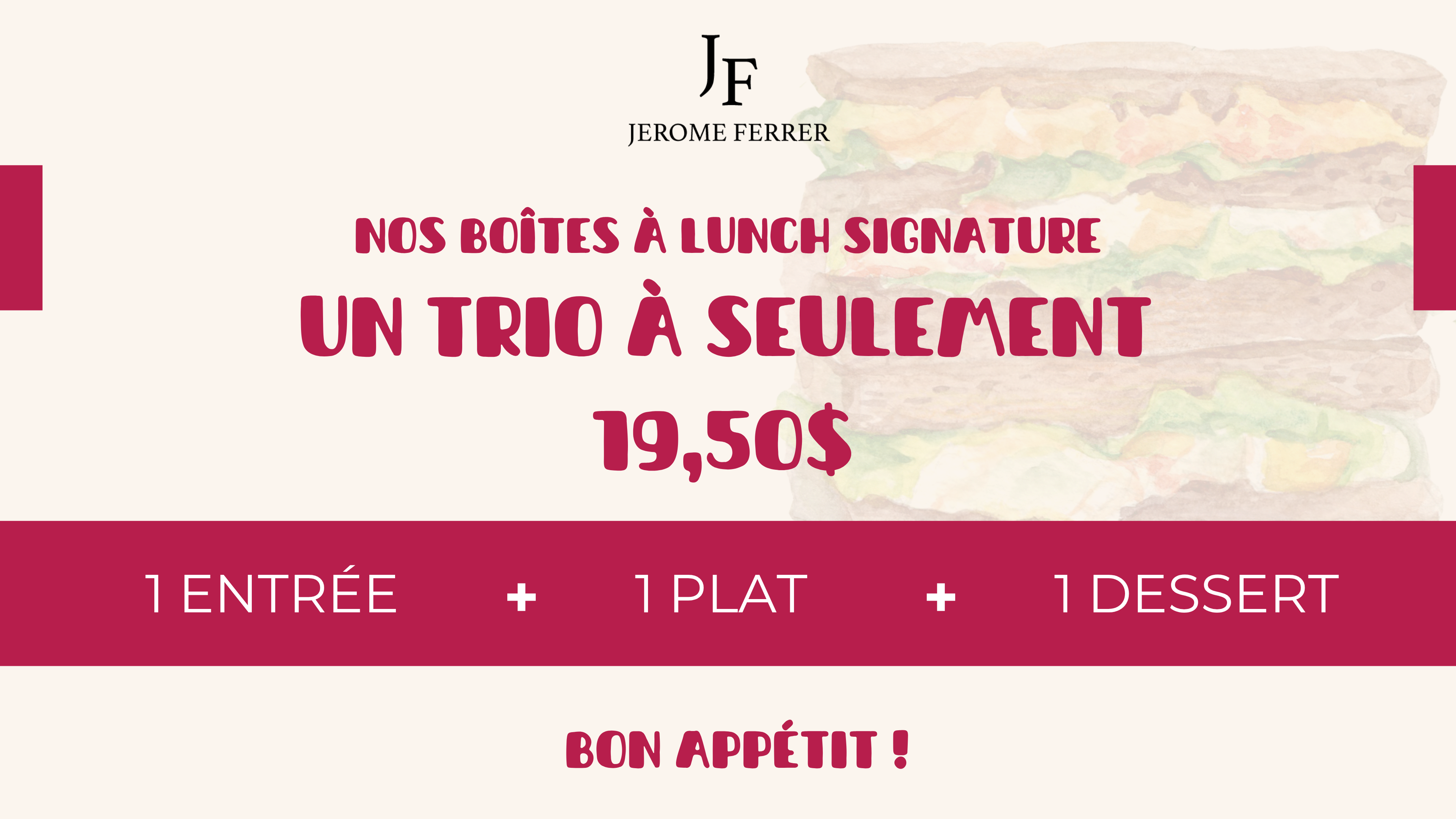 Nos boîtes à lunch signature - À Emporter